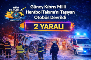 Güney Kıbrıs Milli Hentbol Takımı’nı taşıyan otobüs, Estonya’da kaza yaptı. İki kişi yaralandı.