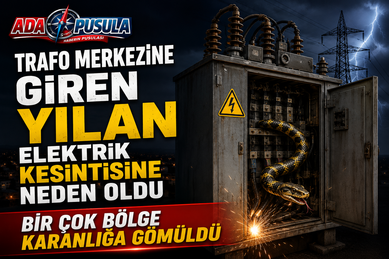 YILAN TRAFO MERKEZİNDE KISA DEVREYE NEDEN OLDU, GENİŞ BÖLGE ELEKTRİKSİZ KALDI